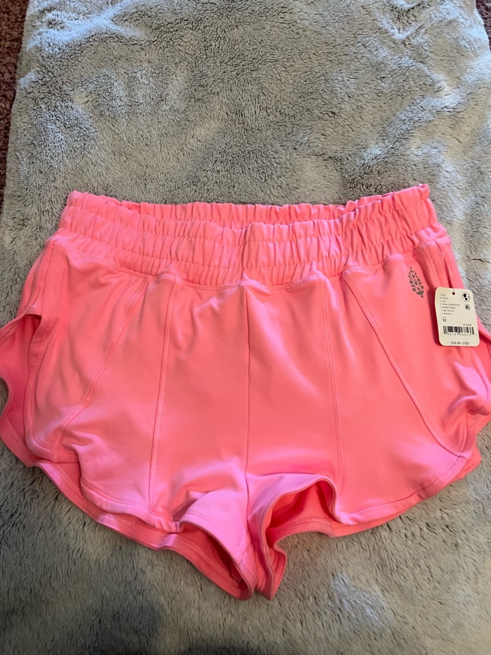 Free People Movement Off Duty Shorts In Pink Lemonade NWT Size M
